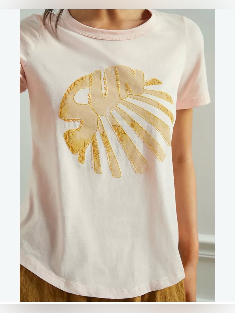 Anthropologie daily practice sun T size small